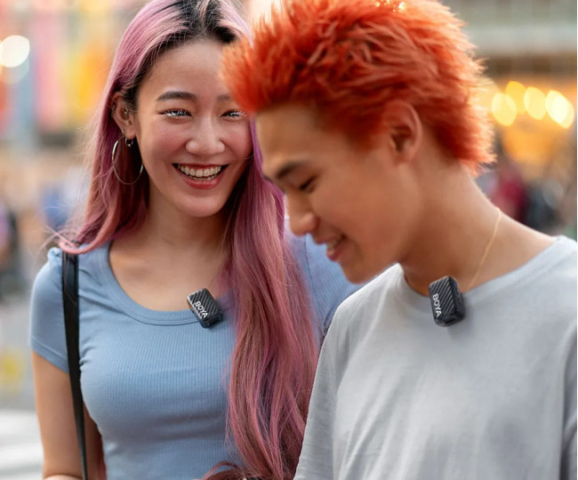 Беспроводная микрофонная система Model: BOYAMIC 2 |（USB-C+3.5mm TRS）RX + 2 TX + 2 Lav Mic + Charging c